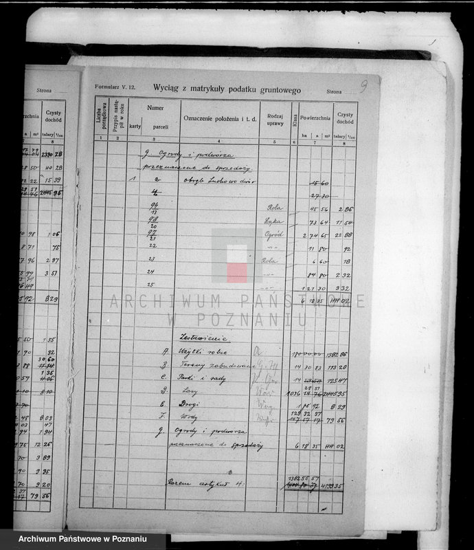 Obraz 13 z jednostki "Rejestr wyłączeń z art. 4 i 5 ustawy o wykonaniu reformy rolnej majątku Łobżenice"