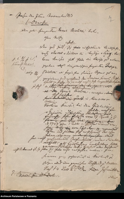 Obraz 10 z jednostki "A. betr. den polnischen Emigranten Josef Felix Bielicki Hauslehrer beim Fürsten Czartoryski"