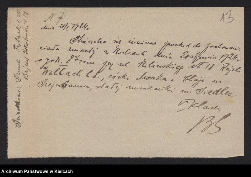 image.from.unit.number "Załączniki do akt zgonu Okręgu Bożniczego Kielce za rok 1924"