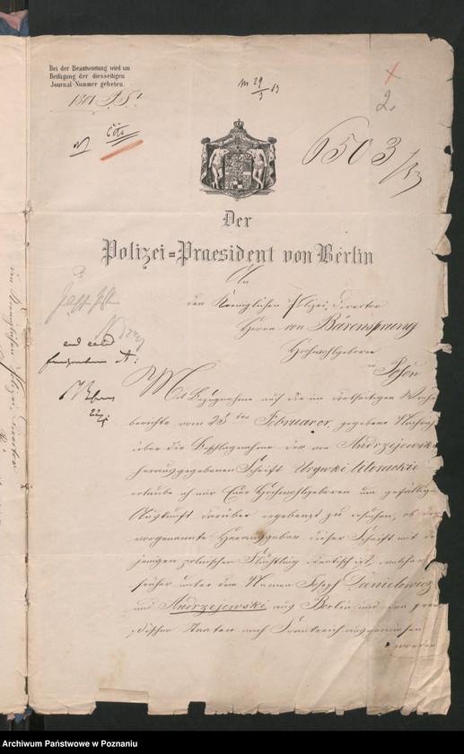 Obraz 6 z jednostki "A. betr. den Literaten Josef Andrzejewski"