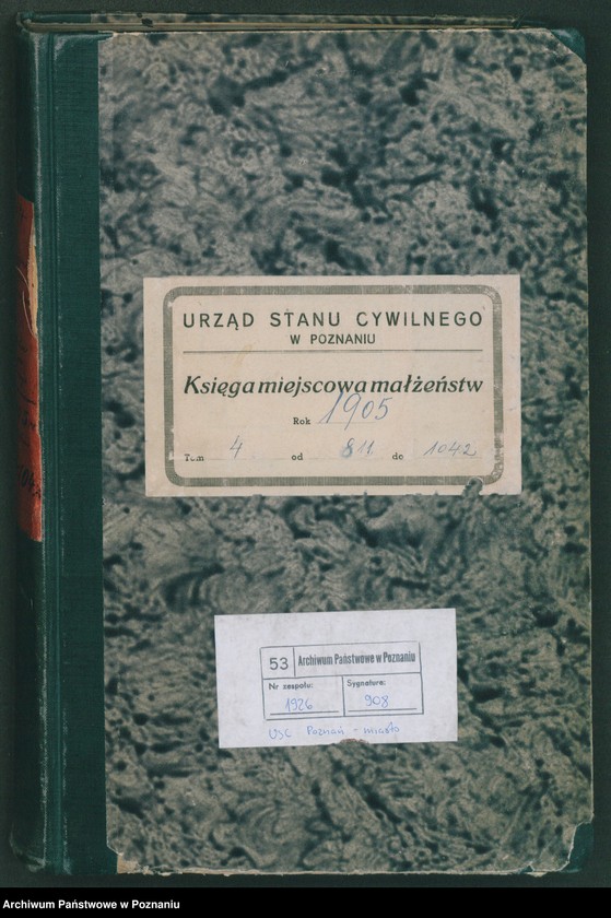 Obraz 2 z jednostki "Księga miejscowa małżeństw tom IV"