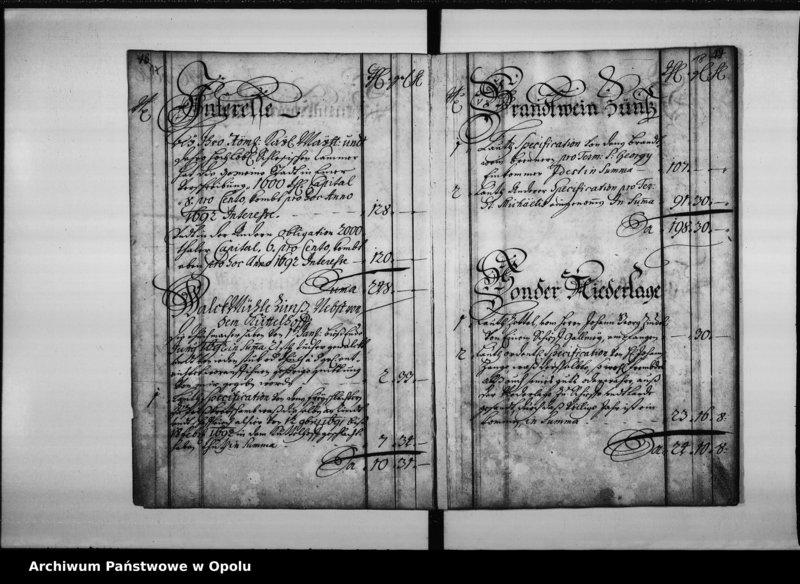 Obraz 14 z jednostki "Particular Rayttung Über Empfang undt Aussgab Geldt Bey der königlichen Stadt Oppeln vom Ersten January biess Ende Decembris Anno 1692"