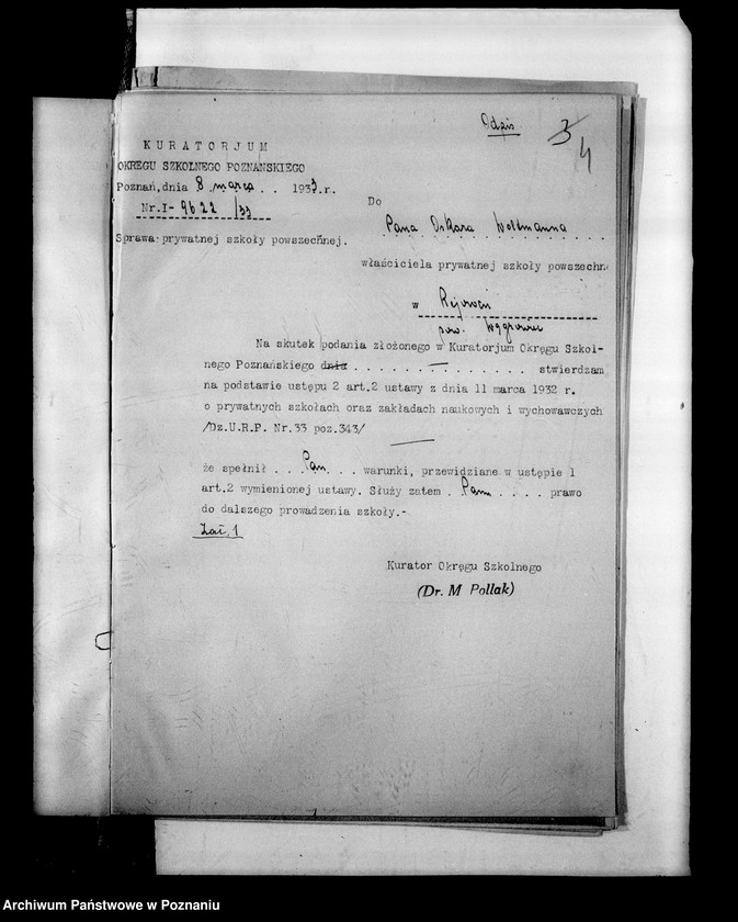 Obraz 7 z jednostki "Prywatna Szkoła Powszechna z niemieckim językiem nauczania Rejowiec powiat Wągrowiec"