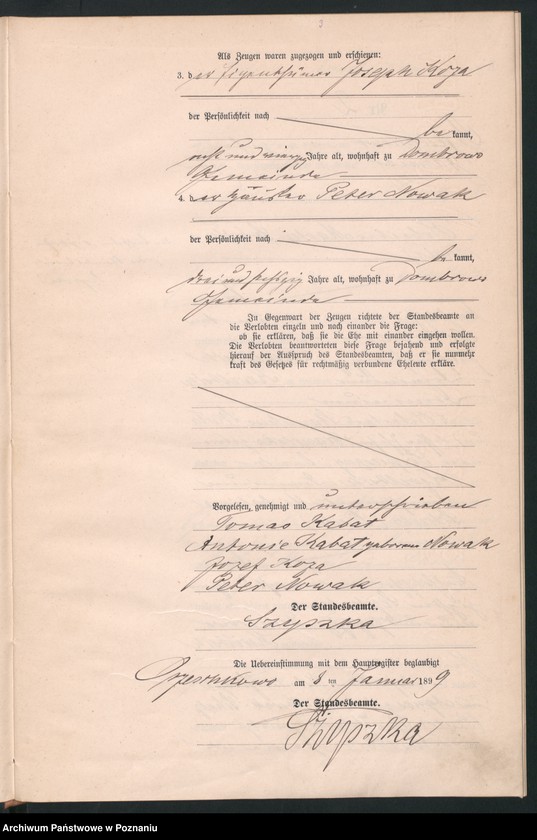 Obraz 5 z jednostki "Księga małżeństw"