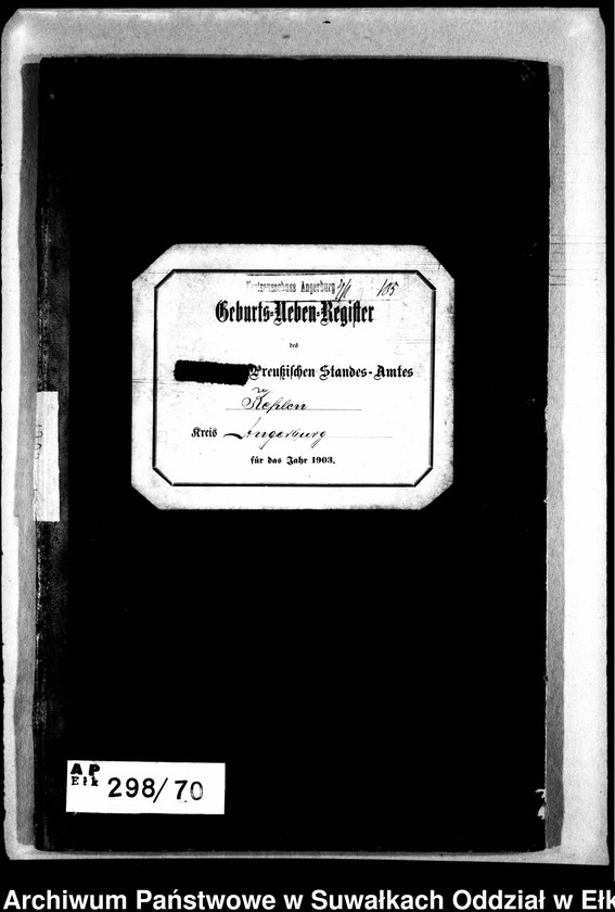 image.from.unit.number "Geburts-Neben-Register des Preussischen Standes-Amtes Kehlen Kreis Angerburg"