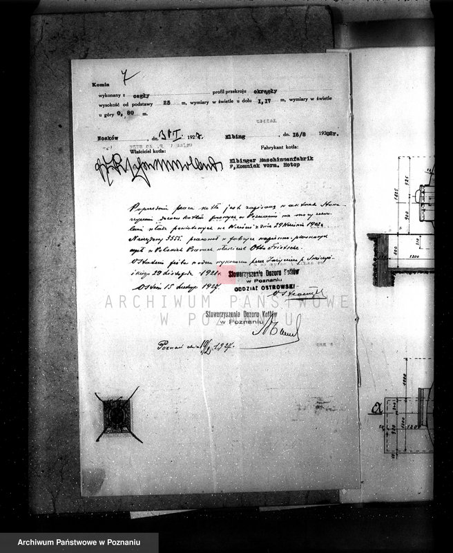 Obraz 13 z jednostki "Gorzelnia w Noskowie pow. jarociński /Fischer von Mollard/ nr woj. kotła 4785"