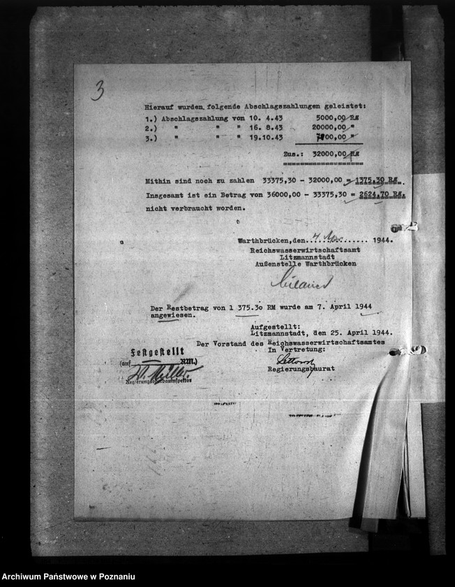 Obraz 7 z jednostki "Endabrechnung der Massnahme Warthedeichschliessung bei Wasserdamm (Dobrow), Kreis Warthbrücken"