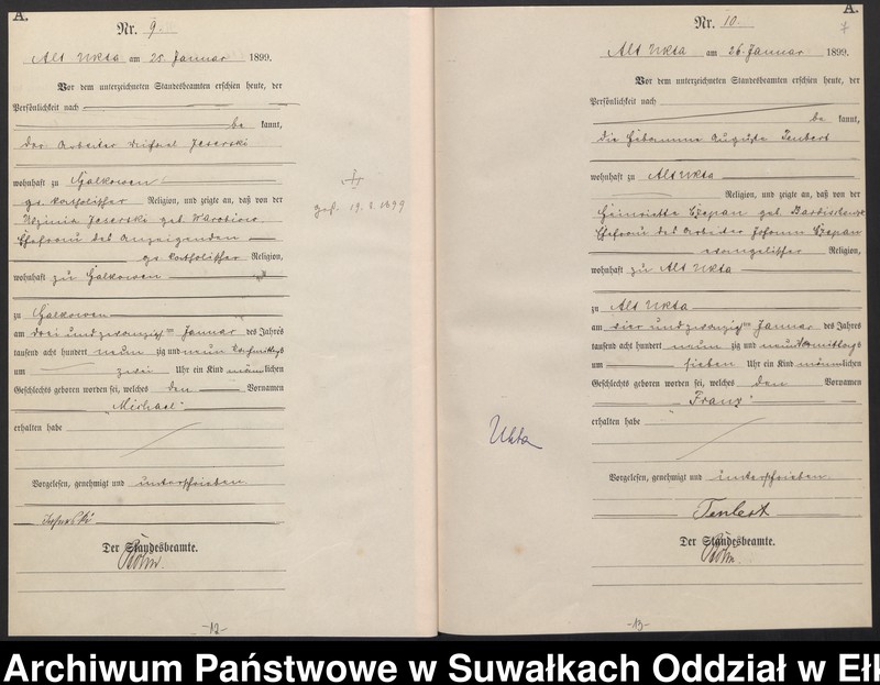 image.from.unit.number "Geburts-Haupt-Register des Königlichen Preussischen Standes-Amtes Alt Ukta Kreis Sensburg"