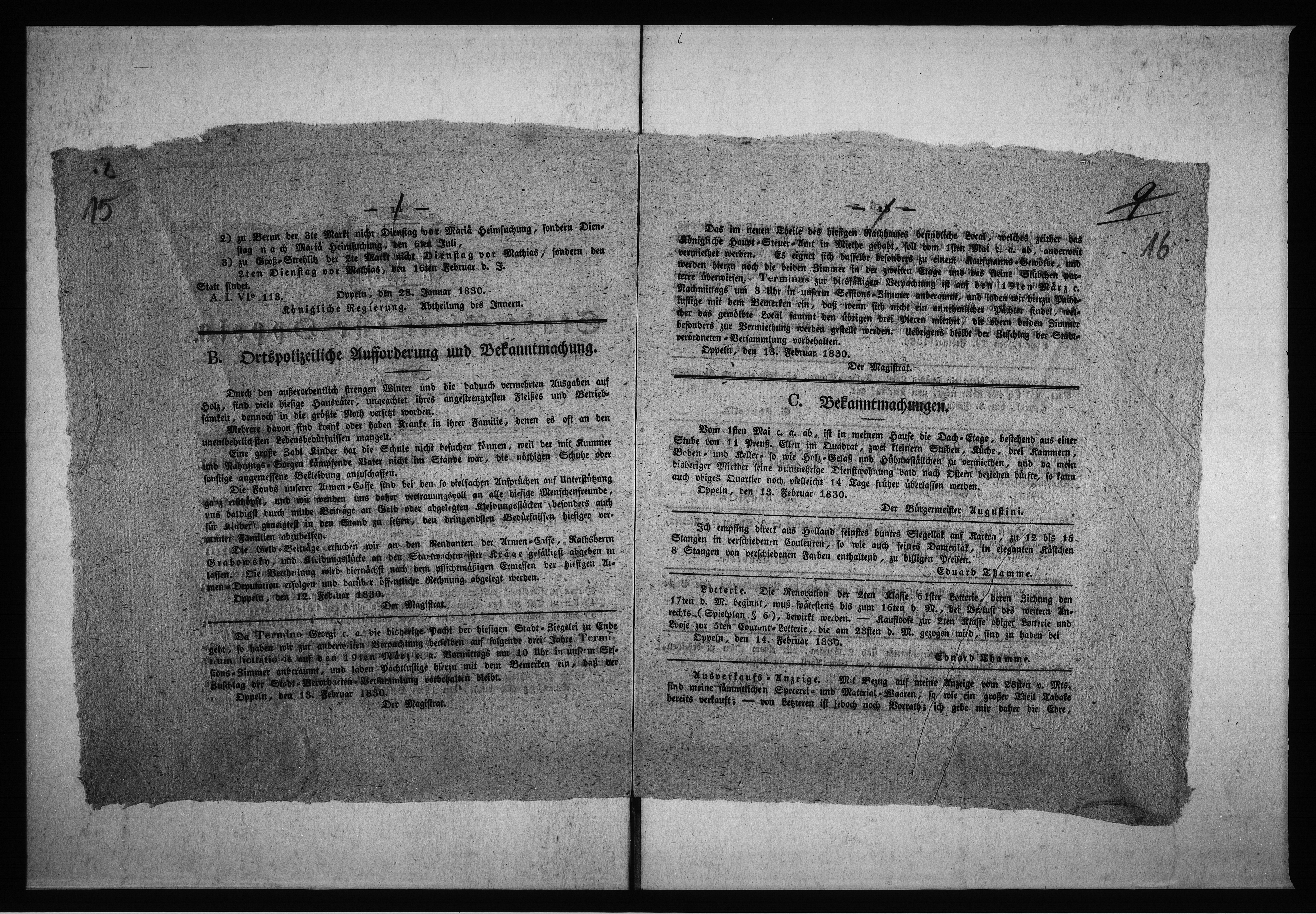 Obraz 14 z jednostki "Acta des Magistrats zu Oppeln von Verpachtung der Stadt Ziegeley Vol. IV de anno 1829 - 1836"