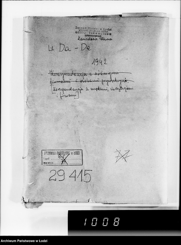 Obraz 4 z jednostki "[Korespondencja z urzędami, instytucjami i firmami] Lit.Da-De."