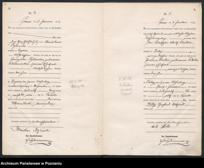 Obraz 5 z jednostki "Księga miejscowa urodzeń [Rejestr główny urodzeń]"