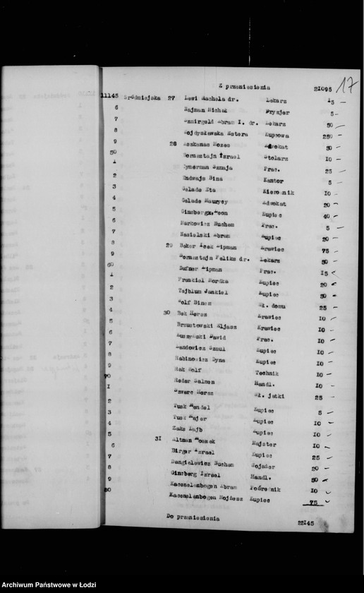 Obraz 20 z jednostki "Rejestr poborczy"