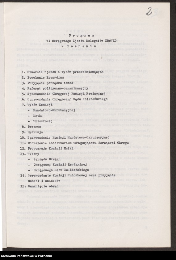 Obraz 11 z jednostki "Materiały sprawozdawcze na Vl Okręgowy Zjazd Delegatów Związku Bojowników o Wolność i Demokrację w Poznaniu."