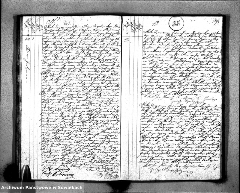 Obraz 18 z jednostki "Akta Zaślubionych Gminy Kopciowskiey Powiatu Dombrowskiego w Woiewództwie Augustowskim od 1-go Stycznia 1820 roku"