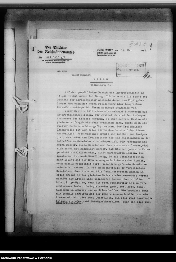 Obraz 5 z jednostki "Betrifft Kennzeichnung der Kreise durch Unterscheidungszeichen und Richtlinien für die Sichtung und Verzeichnung der Kirchenbücher"