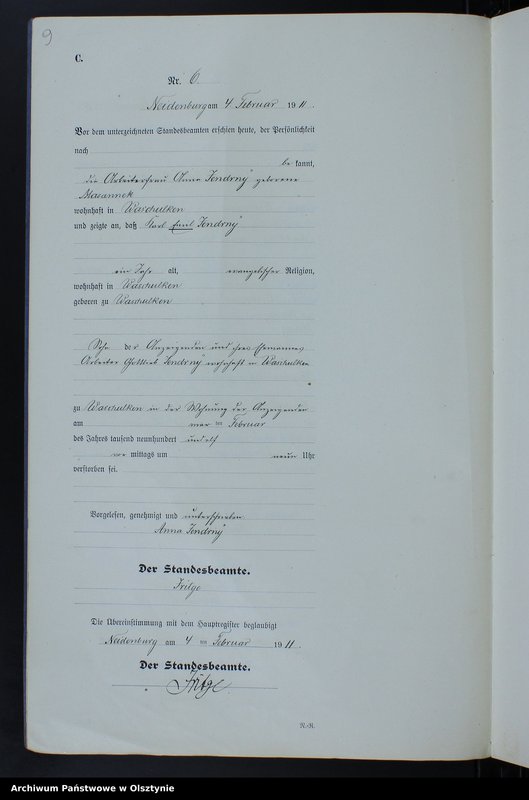 image.from.unit.number "Sterbe-Neben-Register Nr 1 - 61"
