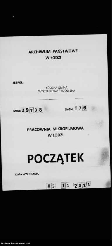 Obraz 1 z jednostki "Akta dotyczące legatu M. Weinberga"