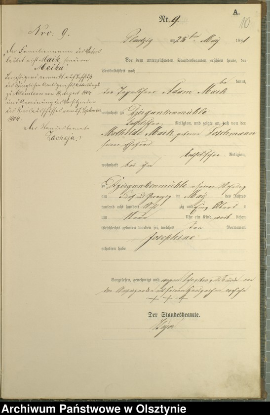 image.from.unit.number "Geburts-Haupt-Register Nr 1 - 22"