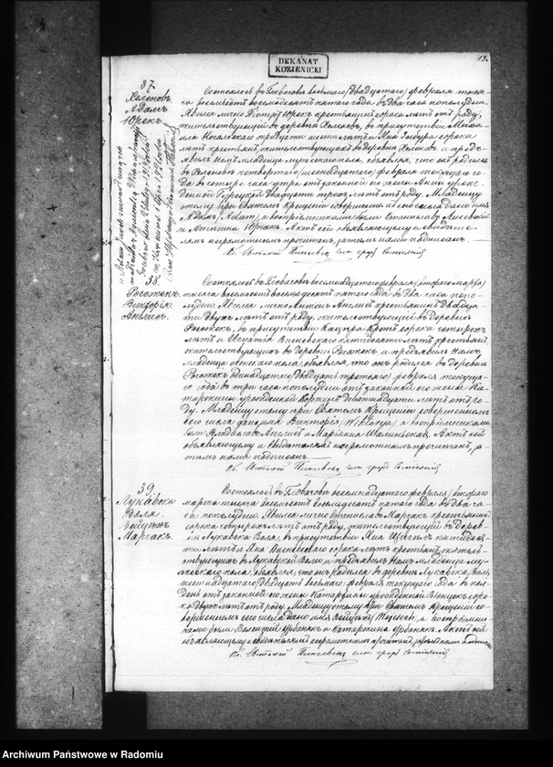 image.from.unit.number "[Duplikat akt urodzonych, zaślubionych i zmarłych parafii Głowaczów za 1885 rok]"