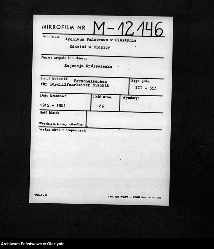 image.from.unit.number "Personal-Akten für Bürohilfsarbeiter Nischik [Otto]"