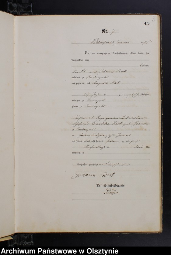 image.from.unit.number "Sterbe-Haupt-Register Nr 1 - 85"