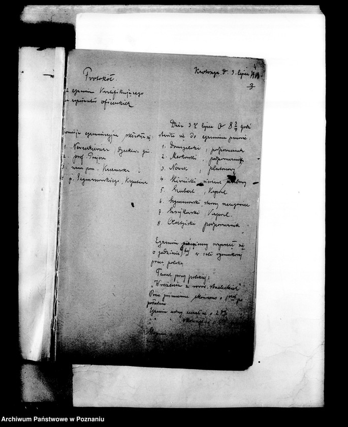 Obraz 7 z jednostki "Protokoły z egzaminu dojrzałości dla aspirantów oficerskich"