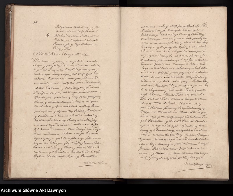 image.from.unit.number "Księga podkanclerzego Joachima Chreptowicza (potwierdzenia przywilejów, nobilitacje, indygenaty)."