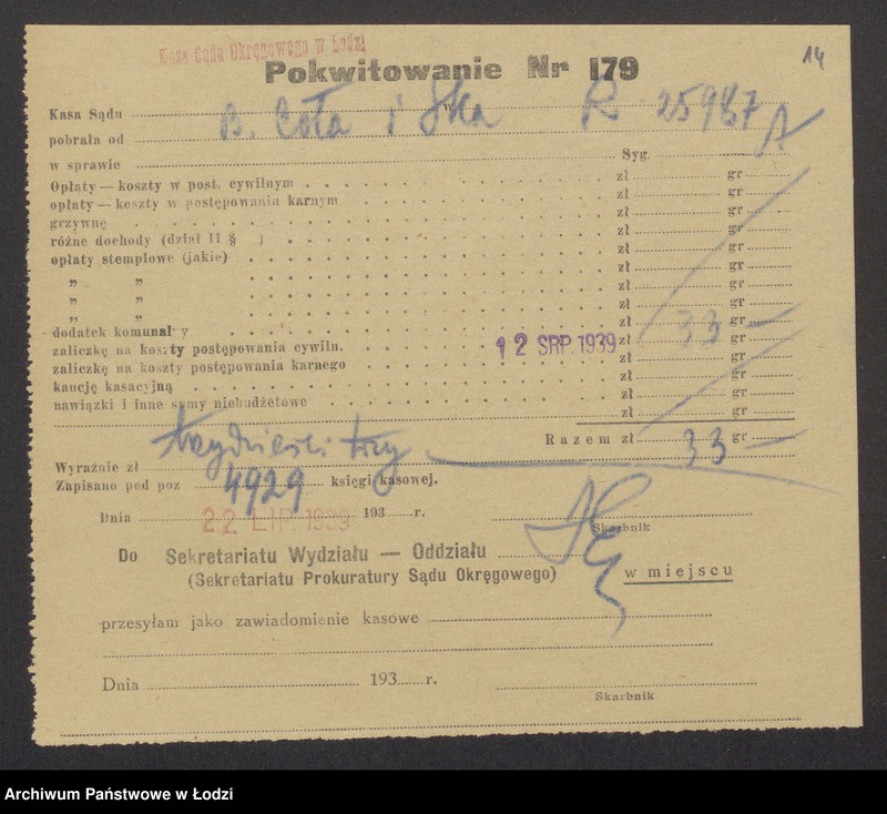 Obraz 16 z jednostki "Lajbuś Samsonowicz, dawid Coła, Bina Coła „B. Coła i s-ka” - sprzedaż manufaktury bawełnainej"