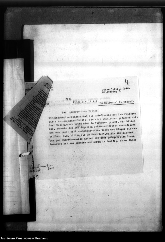 Obraz 9 z jednostki "Ernst Belitz Bülowstal, Kreis Obornik (Oborniki)"