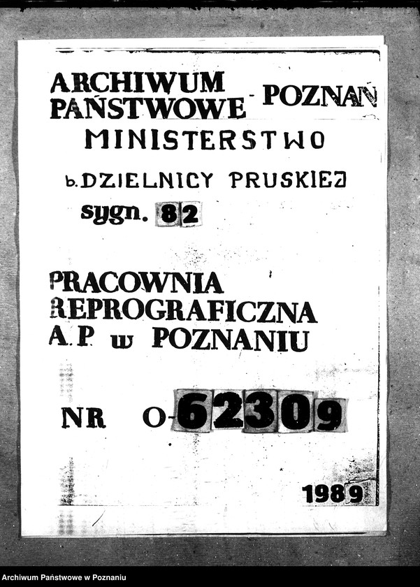 Obraz 1 z jednostki "Sprawy szczegółowo-administracyjne Aprowizacja b. Dzielnicy Pruskiej"
