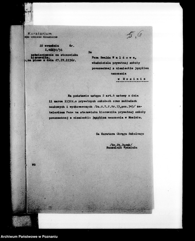 Obraz 10 z jednostki "Prywatna Szkoła Powszechna z niemieckim językiem nauczania Mosina powiat Śrem"