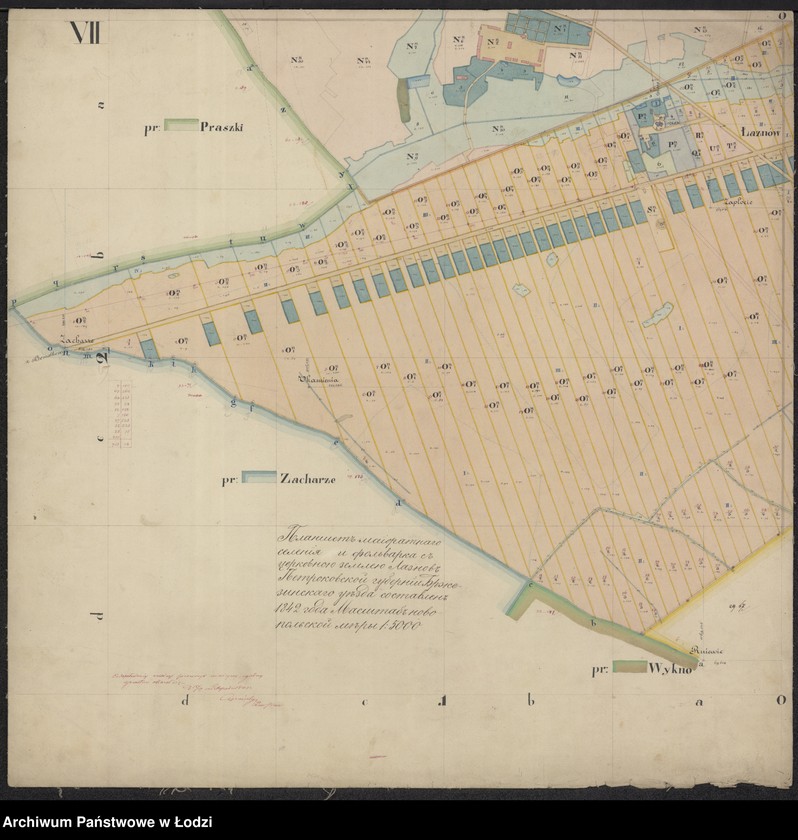 Obraz 7 z jednostki "Plan dóbr donacyjnych Łaznów ... sporządzonych przy urządzeniu .."