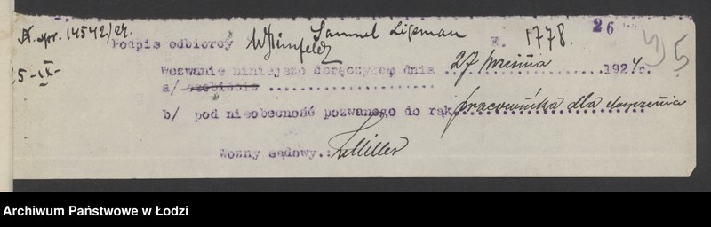 Obraz 7 z jednostki "Samuel Lipman – sprzedaż towarów włókieniczych"