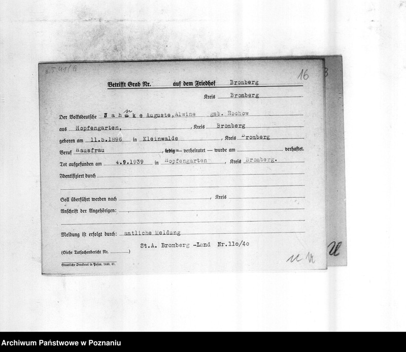 Obraz 20 z jednostki "Totenkartei I - P"