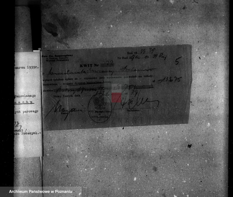 Obraz 9 z jednostki "Udzielenie zezwolenia na urządzenie młyna parowego W. i A. Wierzchowieckich w Zbąszyniu, pow. nowotomyski"