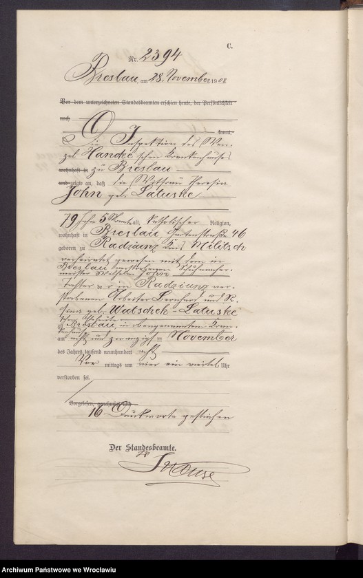 image.from.unit.number "Sterbe-Haupt-Register Breslau II 1908 Band 7"