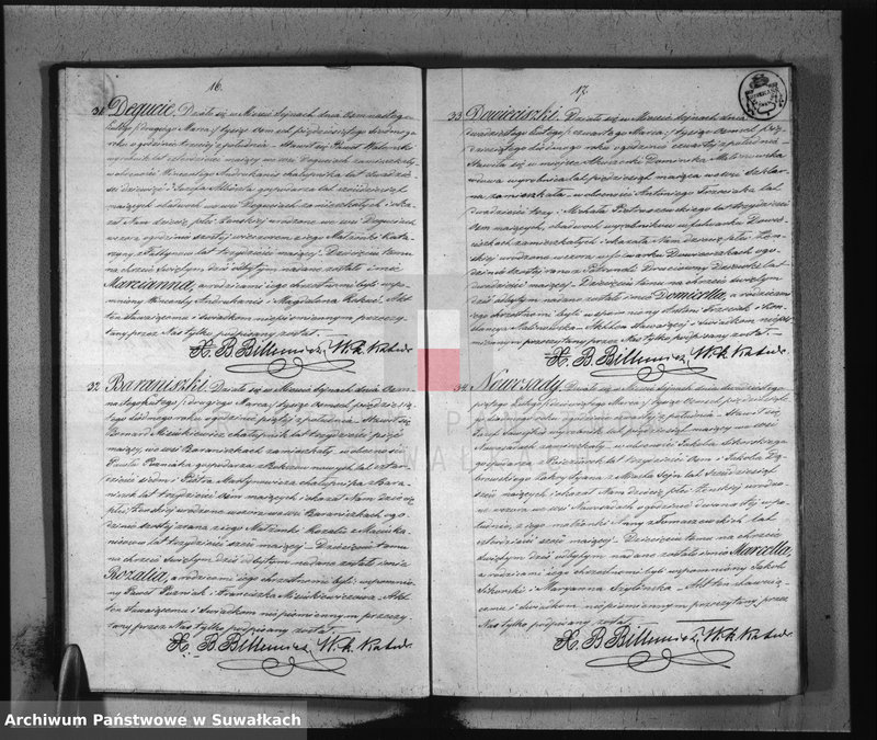 image.from.unit.number "Duplikat urodzonych, zaślubionych i umarłych parafii sejneńskiej w roku 1857"