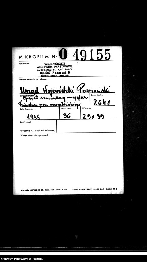 Obraz 2 z jednostki "Operat szacunkowy majątku Twierdzyń powiatu mogileńskiego"