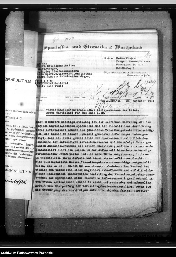 image.from.unit.number "Sparkassen - korespondencja"