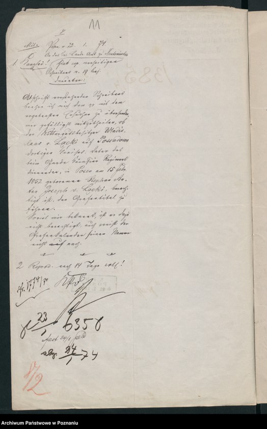 Obraz 15 z jednostki "A. betr. Wladislaus von Łącki auf Posadowo /Bemühungen um Grafentitel/ - auch Stefan und Anton"