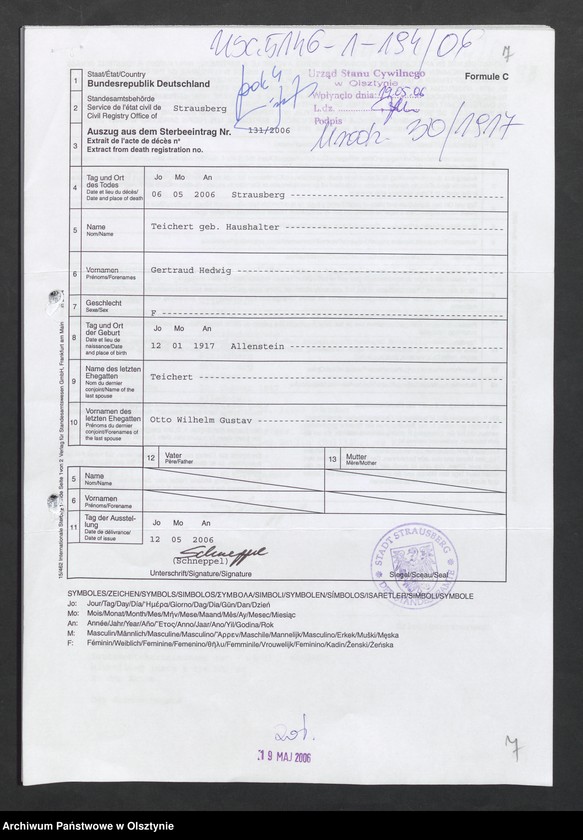 image.from.unit.number "Akta zbiorcze urodzeń z 1917 roku"