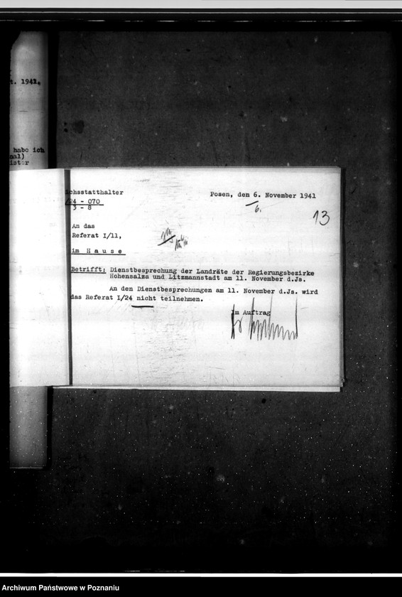 Obraz 17 z jednostki "Konferencje z landratami - korespondencja, porządki obrad"