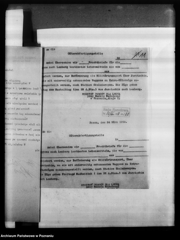 image.from.unit.number "Komitet Pomocy dla Lwowa i Wilna przy Radzie Narodowej w Poznaniu - korespondencja."