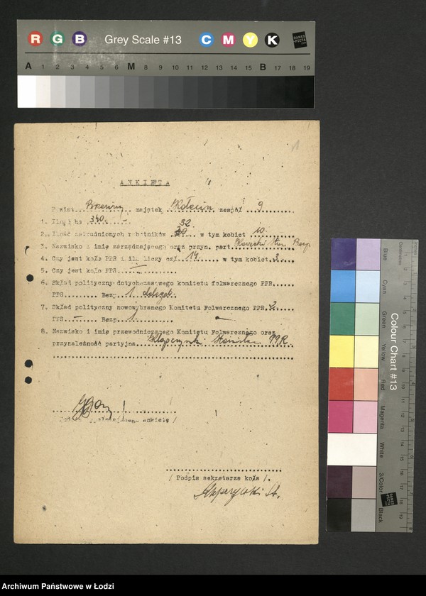 Obraz 2 z jednostki "Ankiety kół partyjnych w majątkach"