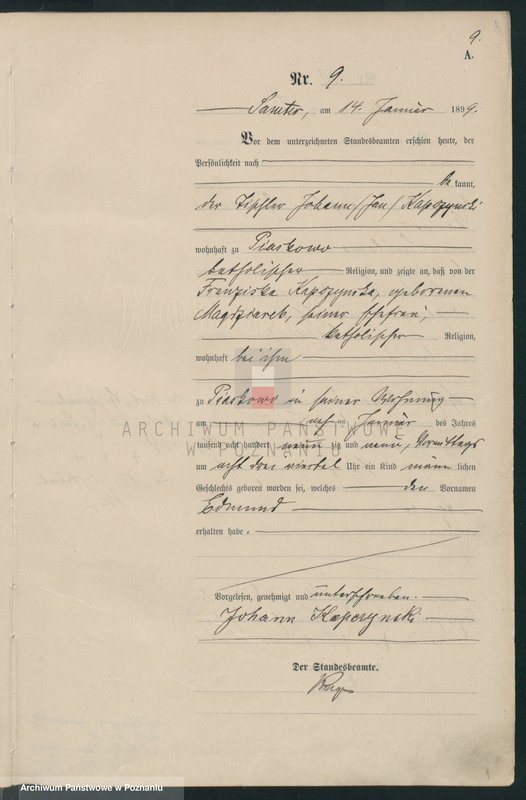 Obraz 12 z jednostki "Geburts-Haupt-Register"