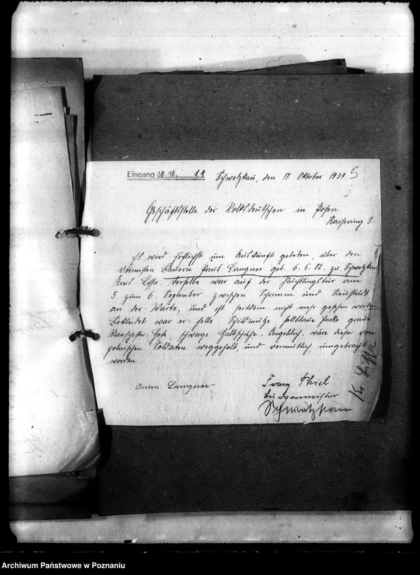 Obraz 9 z jednostki "Korespondencja w sprawie miejscowych Niemców, którzy zginęli w 1939 roku L - Z"