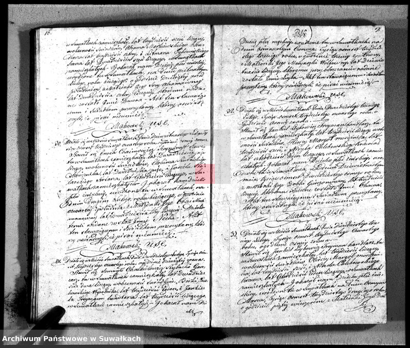 image.from.unit.number "Duplikat Akt Urzędnika Stanu Cwilnego Wyznania Moyżeszowego Okręgu Suwalskiego i Jeleniewskiego Urodzonych, Zaślubionych i Zmarłych z roku 1834"
