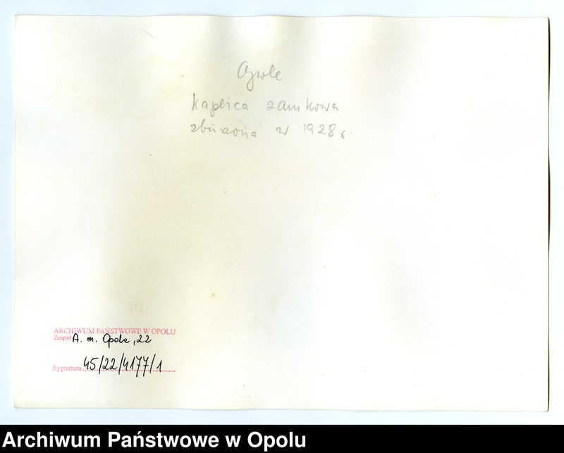 Obraz 4 z jednostki "[Fotografia kaplicy zamkowej]"