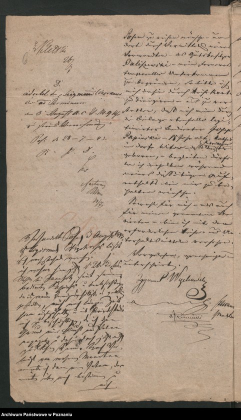 Obraz 10 z jednostki "A. betr. die polizeiliche Beaufsichtigung des polnischen Überläufers Sigismund von Więckowski zu Gembitz"