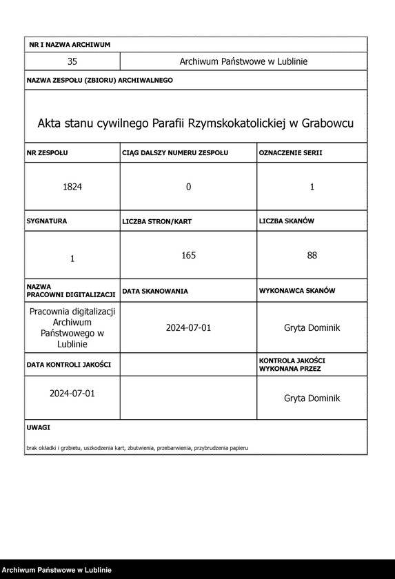 image.from.unit.number "Księga urodzeń, zapowiedzi, małżeństw i zgonów"